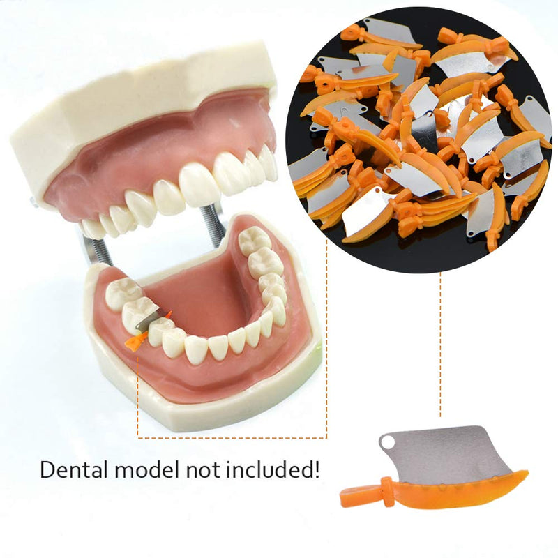 [Australia - AusPower] - Angzhili 40 Pcs/Box Dental Wedge Knife Teeth Interproximal Plastic Wedge (Orange) Orange 