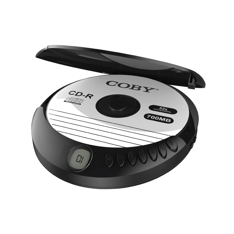 [Australia - AusPower] - Coby Portable CD Player with Foldable Headphones, 60-Sec Anti-Skip Compact Disc Player with Headset Bundle for Travel or Home Use 