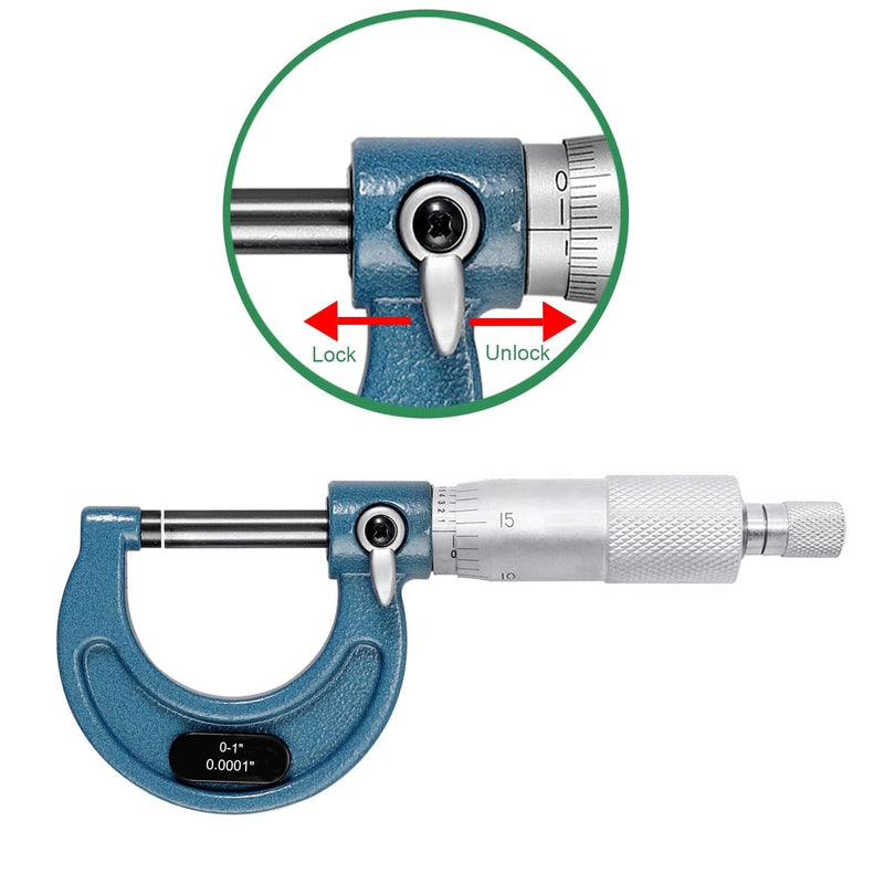 [Australia - AusPower] - HDLNKAK 0-1" Outside Micrometer + 6 Pack Telescoping Gage Set + Digital Vernier Caliper (Green), 6 Inch Caliper Tool for House, Alloy Precision Micrometer, Machinist Toolhold/DIY, 
