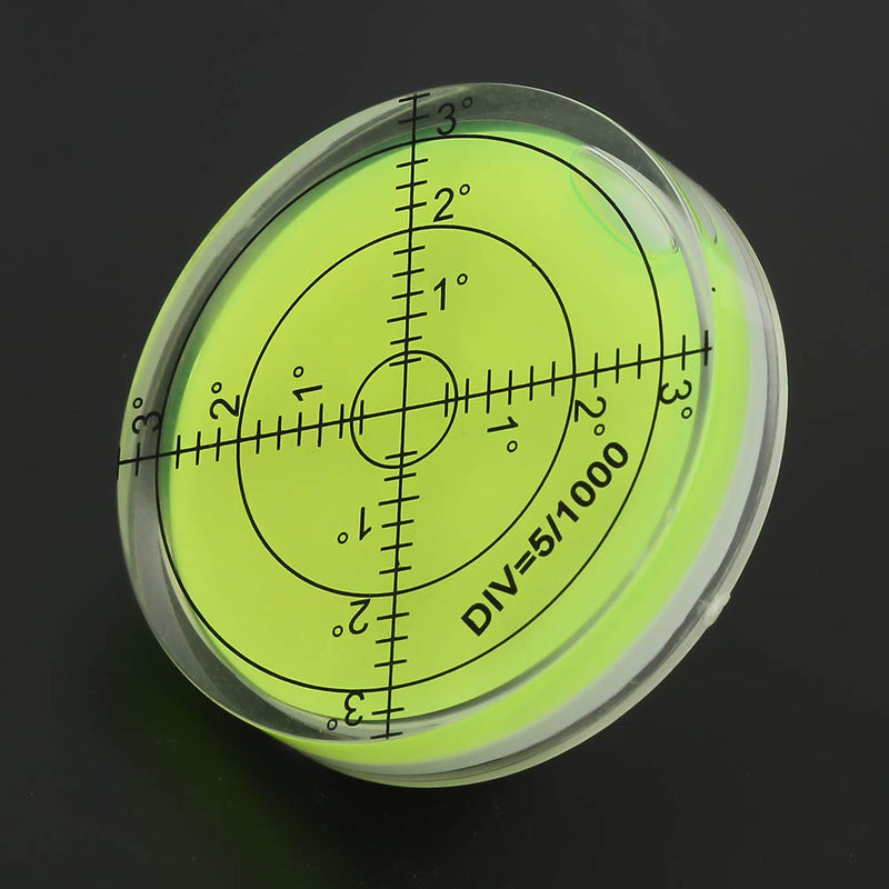 [Australia - AusPower] - Precision Bullseye Spirit Level, 60 mm, Round Level, Round Bullseye Spirit Level, Inclinometer, Horizontal Level, Surveying Instruments, Measuring Tool with Scale for the Balance of the Camera Flat 