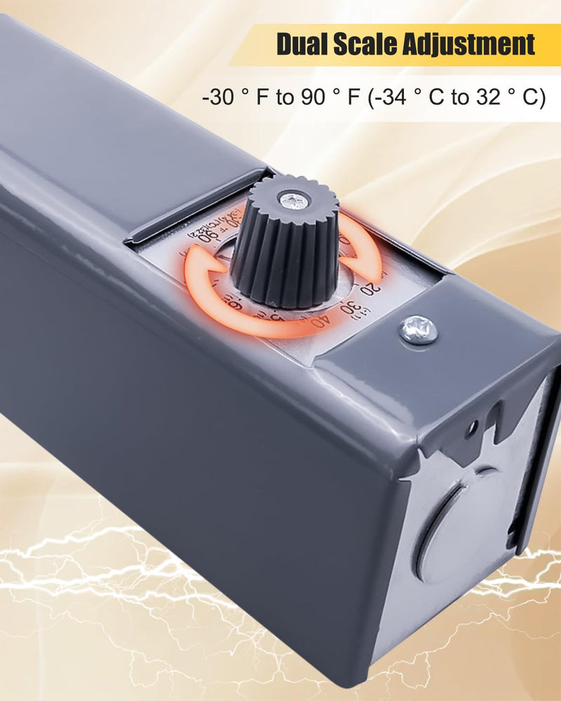 [Australia - AusPower] - W1609-101 Bulb Refrigeration Thermostat Temperature Controller, Replace TH-1609 from -30 Degrees F to 90 Degrees F (-34 Degrees C to 32 Degrees C), 5 Ft Capillary 