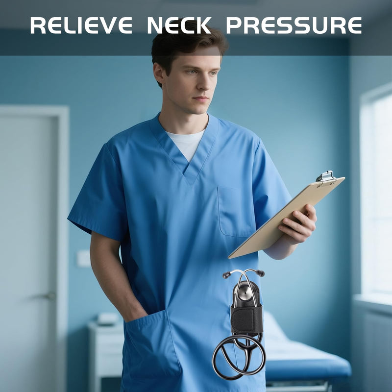 [Australia - AusPower] - Stethoscope Holder Clip, Lightweight Stethoscope Hip Holder & Belt Clip, Portable Holster for Scrubs – Relieves Neck Pain for Doctors, Nurses, EMT, Students – Fits Most Stethoscopes 