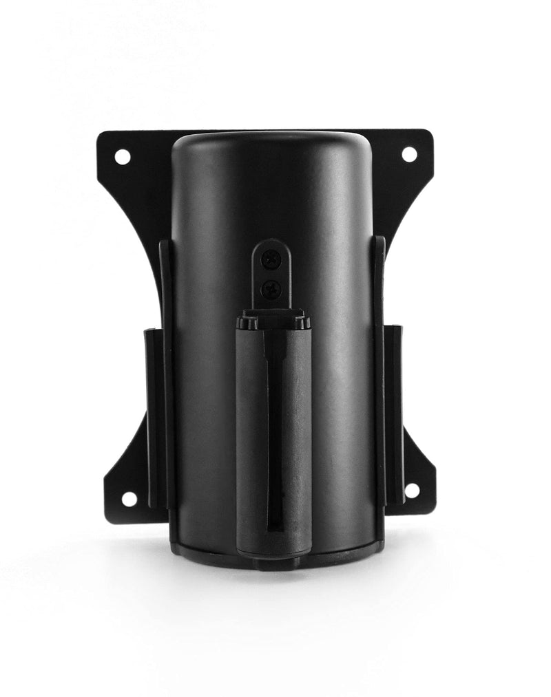 [Australia - AusPower] - QWORK Wall Mounted Retractable Belt Barrier, Crowd Control Wall Barrier with 10' Belt for Retail Stores, Airports, Banks, School 10' Black 