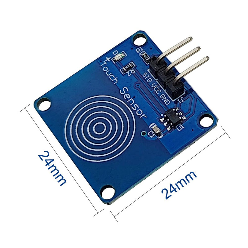[Australia - AusPower] - TTP223B Digital Touch Sensor 1 Position Capacitive Touch Switch Module DC 2V to 5.5V Compatible Arduino (10 Pack) 