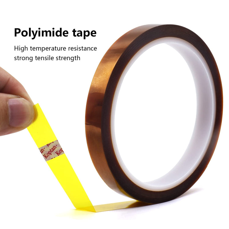 [Australia - AusPower] - 4 Rolls 10mm x 33m (108ft) Heat Resistant Transfer Tape for Sublimation, Perfect for Heat Press, 3D Printer, Soldering, and PCB Boards No Residue 