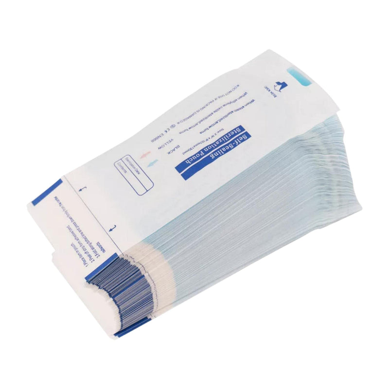 Self-Adhesive Sterilisation Bags, Pack of 200, Self-Sealing Bag for Sterilisation for Dental, Tattoo or Manicure Tools (90 x 260 mm) 90*260mm