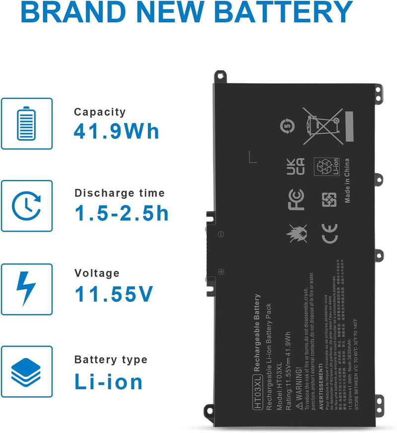 [Australia - AusPower] - TREE.NB HT03XL L11119-855 Laptop Battery Replacement for HP Pavilion 14 15 17 15-CS 15-DA 15-DB 15-DW Series 15-CS0053CL 15-DW0033NR 15-DA0014DX HT03041XL L11421-542 L11421-2C2 HSTNN-UB7J HSTNN-DB8R 