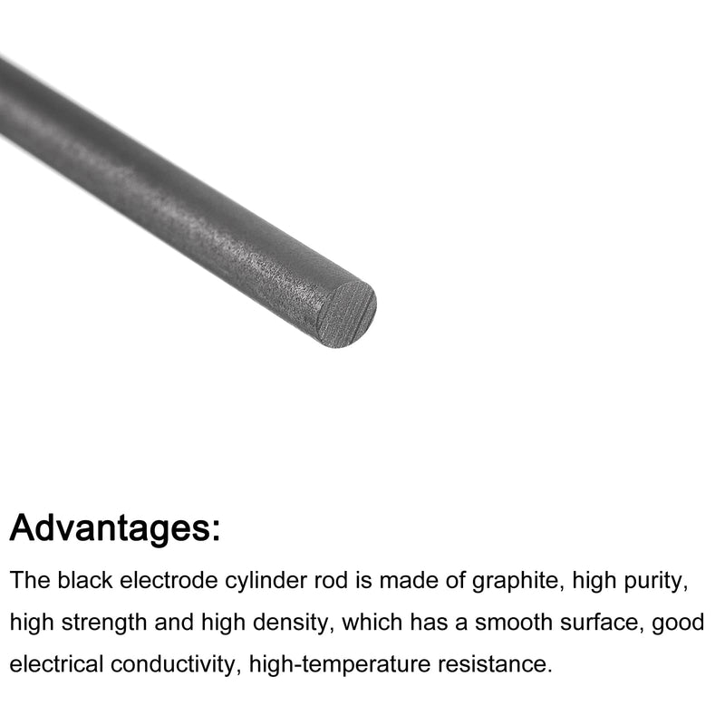 [Australia - AusPower] - PATIKIL Graphite Rod Graphite Stirring Rod Cylinder Stick Carbon Rod 100x3mm Black for Electrode, Melting Casting, Crucibles, Pack of 5 