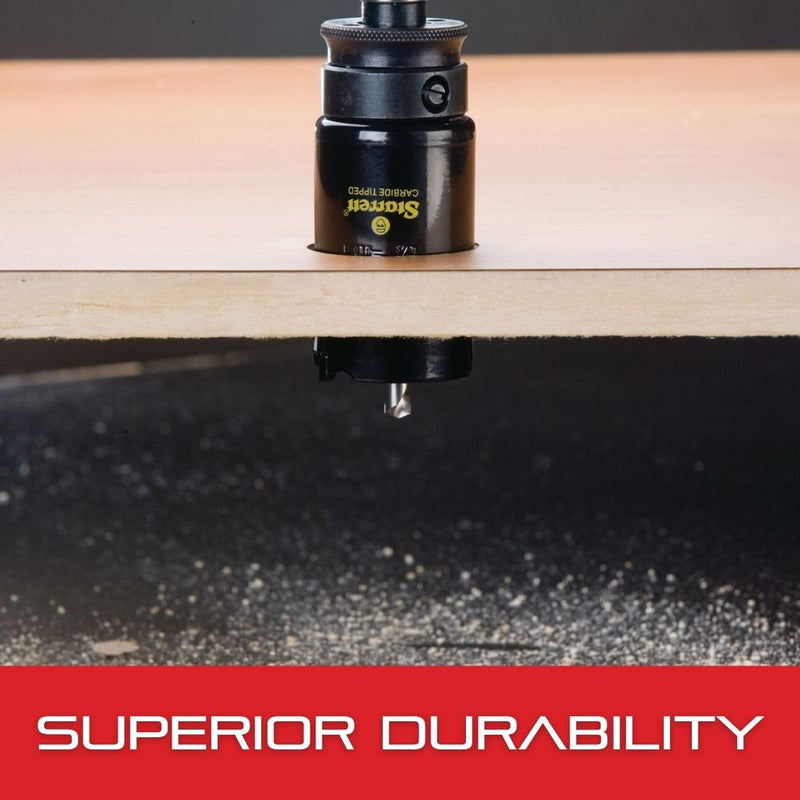 Starrett Carbide Tipped Multi-Purpose Hole Saw - Ideal for Wood, MDF, Plastics, Plasterboard and Ceramic Wall Tiles - 2-1/8" Cutting Depth, 2-1/2" Diameter - MPH0212 2-1/2"