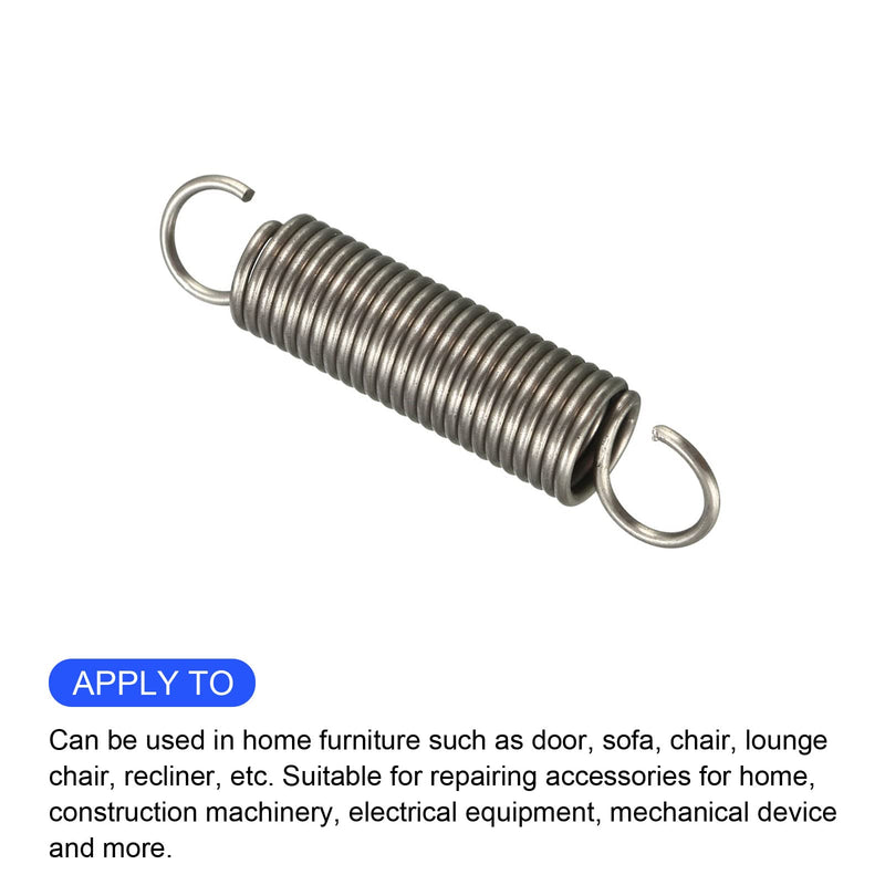 [Australia - AusPower] - Extension Spring (1.2x10x50mm/0.047"x0.39"x1.97") 2Pcs, Stainless Steel Tension Spring Wire - for Home Repair Construction Machinery 0.047"x0.39"x1.97" 