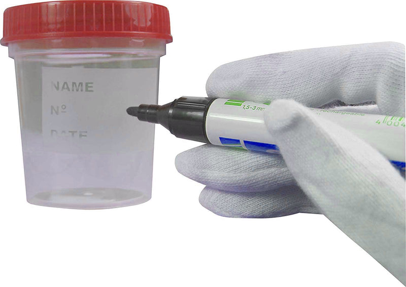 [Australia - AusPower] - SUMEDTEC 10 Pack (120ml) Sterile Urine Analysis Containers with Airtight Lid and Name Tag 