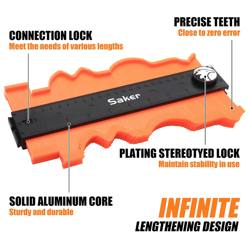 [Australia - AusPower] - Saker Multi-Function Foldable Level-Saker Contour Gauge Profile Tool 