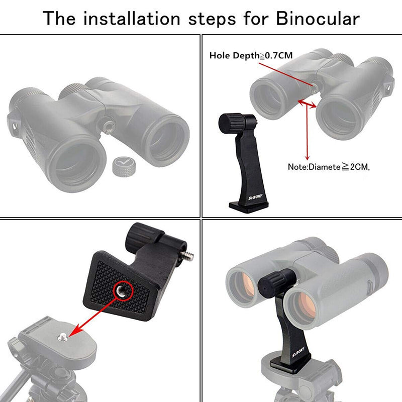 [Australia - AusPower] - SVBONY SV110 Tripod Adapter for Binocular Camera Tripod Adapter Metal Binocular Tripod Mount Adapter 