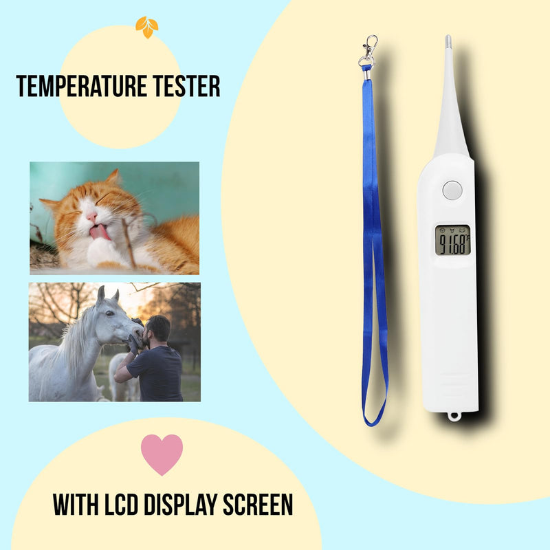 [Australia - AusPower] - Pet Thermometer, Fast Read Digital Veterinary Thermometer, Animal Temperature Monitor, Pet Temperature Tester for Dogs, Cats, Horse,Cattle, Pigs,Birds, Sheep 