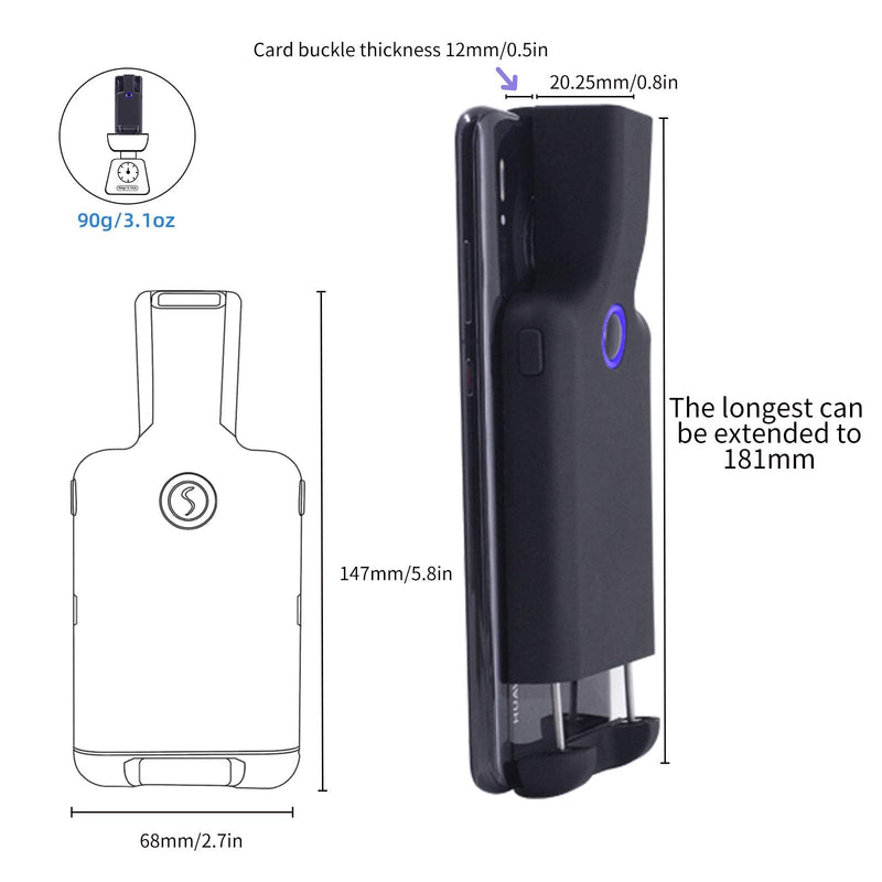 [Australia - AusPower] - Symcode Portable Barcode Clip with Bluetooth - 1D 2D QR Bar Code Reader, PDF417, Data Matrix, Maxicode, Wireless Connect 