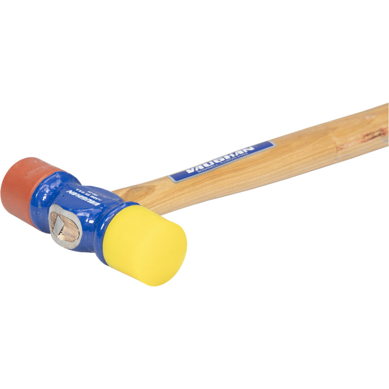 [Australia - AusPower] - VAUGHAN Soft Face Hammer, American High Carbon Steel Head, 12 oz, Made In The USA, SF12, VN19410 Red/Yellow 