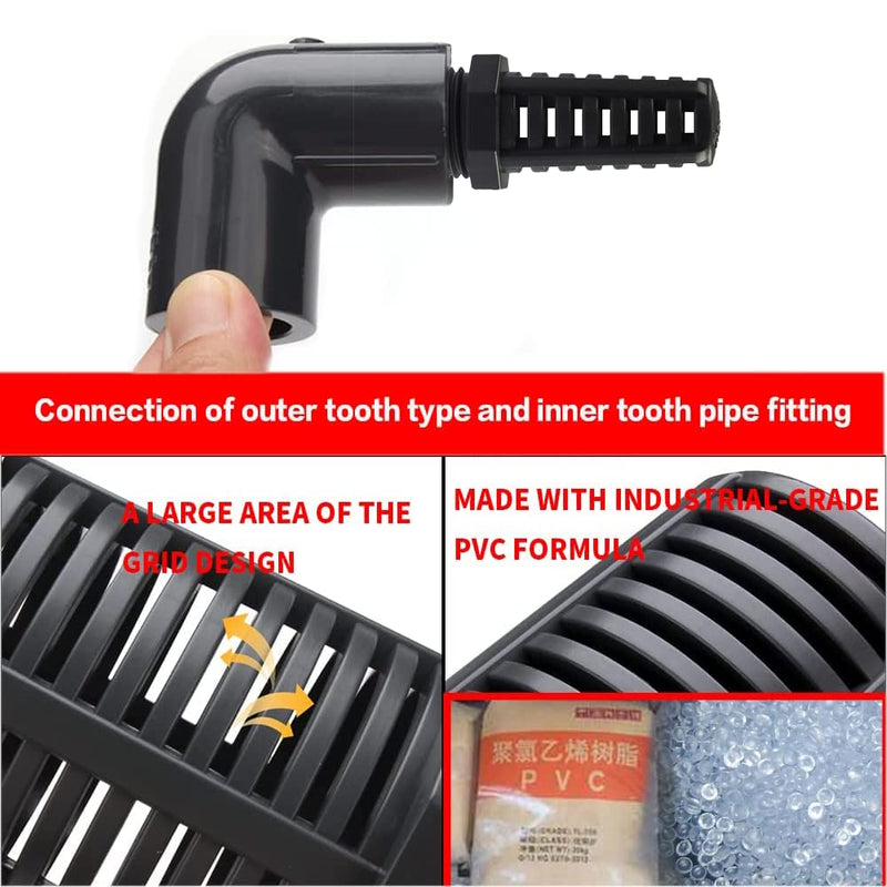 [Australia - AusPower] - 1/2 Inch Threaded Suction/Overflow Strainer, Screen Strainer 1/2 Inch (2 Pieces) 1/2" 