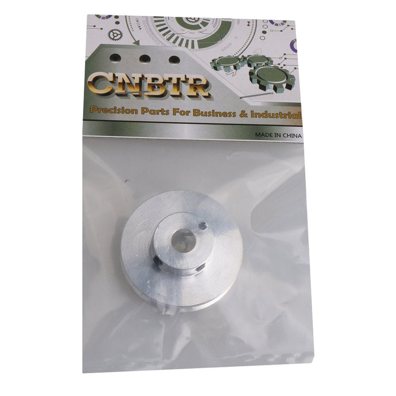 [Australia - AusPower] - CNBTR 8mm Fixed Bore Single Groove Pulley Wheel Silver Aluminum Alloy 41x16x8mm for Motor Shaft 3-5mm PU Round Belts 41*8mm 