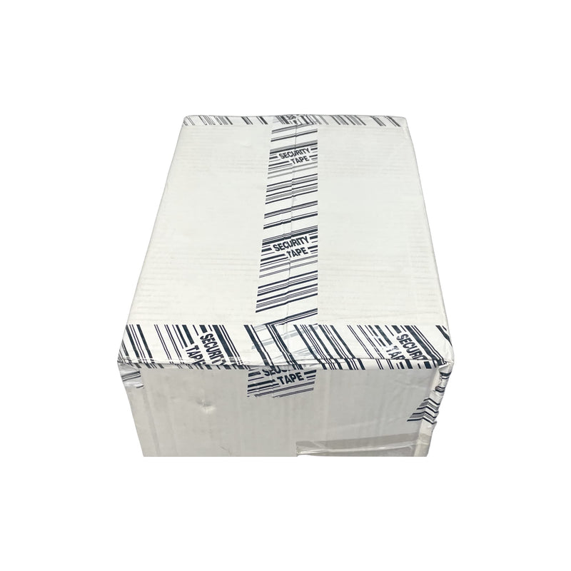 Security Tamper Proof Tape 2 Inch x 110 Yards x 6 Rolls, Stop Sign Sealing Tape Pre Printed, for Moving Boxes & Moving Supplies, Heavy Duty Shipping Packing Tape in White & Black 2 Inches x 110 Yards