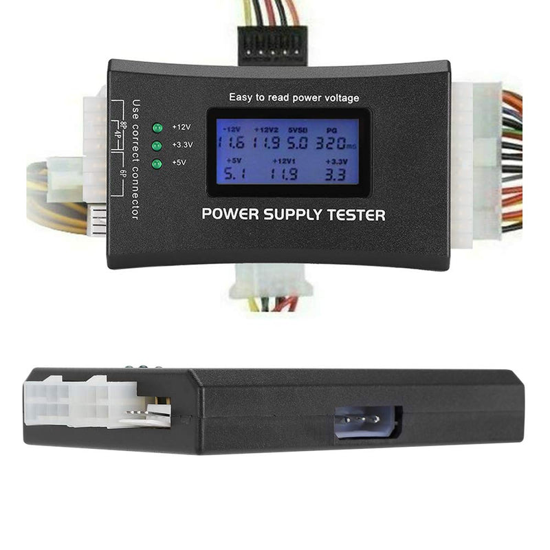 [Australia - AusPower] - Computer PC Power Supply Tester, ATX BTX ITX TFX Power Supply Tester with LCD Screen Display, Computer Host Inspection and Maintenance Tester Tool 