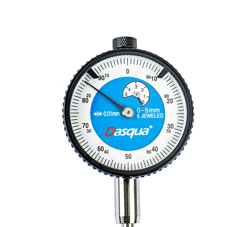 [Australia - AusPower] - Dasqua 5121-1102 0-5Mm Flat Back Mini Metric Dial Indicator 