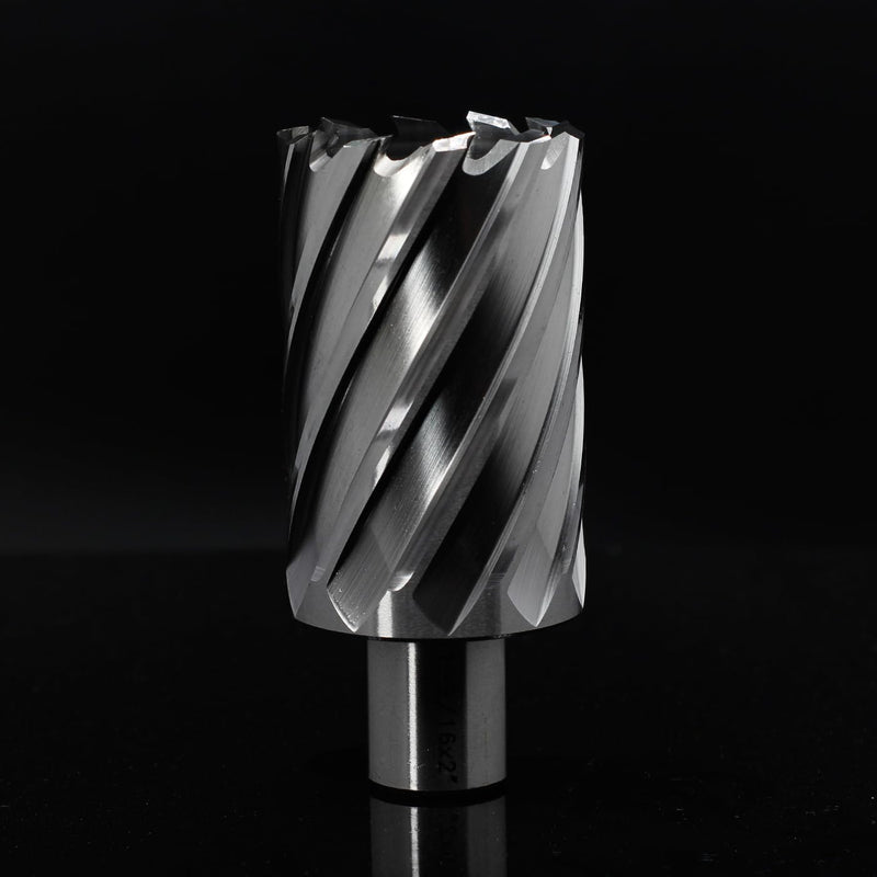 [Australia - AusPower] - OSCARBIDE 1-9/16 "x2 Annular Cutter, 3/4 inch Weldon Shank, 1-9/16 inch Cutting Diameter, 2 inch Depth of Cut, 2 Flat Mag Drill Bit with Pilot Pin for Magnetic Drill Press,1 Piece 