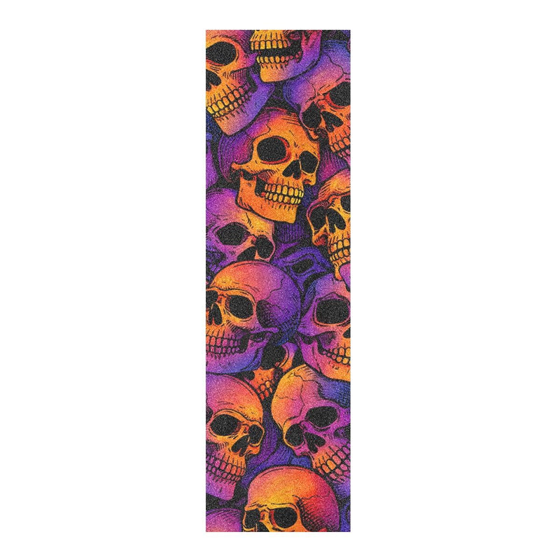Skull Puttern Skateboard Grip Tape Sheet Scooter Deck Sand Paper 9" x 33" Skull