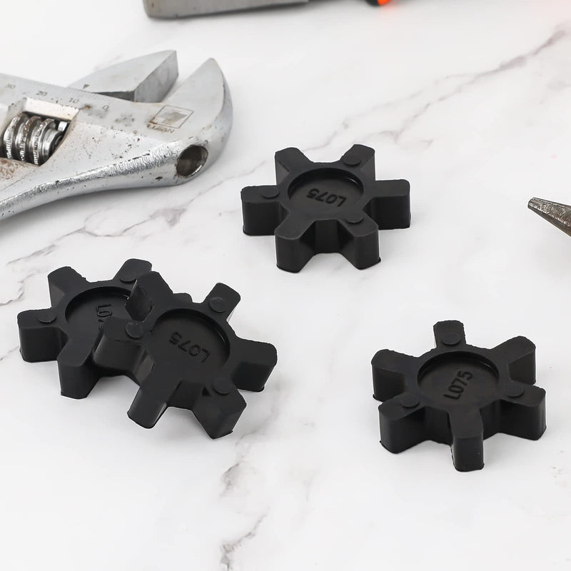 [Australia - AusPower] - L075 Flexible NBR Rubber Spider Center Insert, 4 Pack Solid Coupling Pad Bumper Spider Center Inserts for L075 L Jaw Coupling Set 