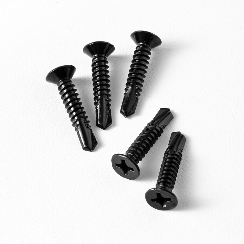 [Australia - AusPower] - #6 x 3/4" (100 Pack) Flat Head Sheet Metal Screws Phillips Drive Fast Self-Tapping Screw Wood Screws, High-Strength 410 Stainless Steel, Black Oxide #6 x 3/4'' 