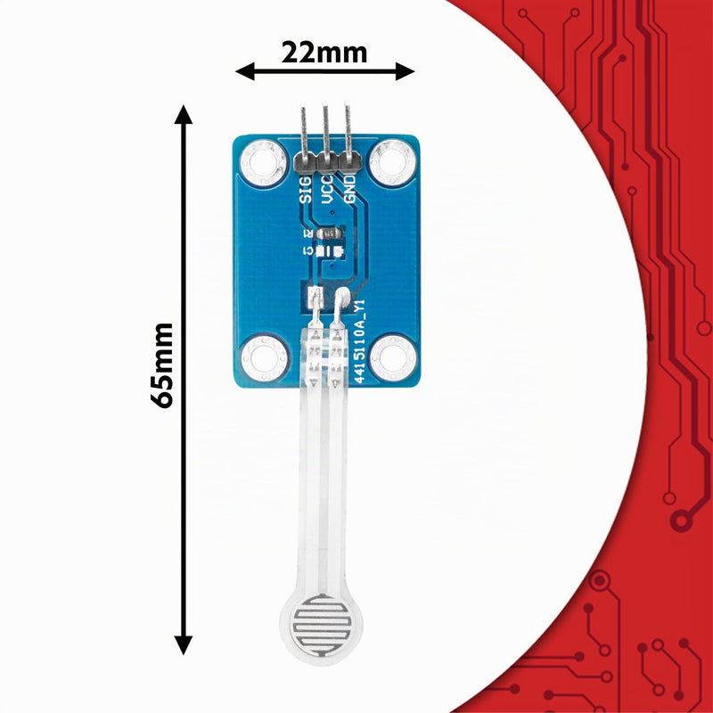 AZDelivery Film Force Sensitive Resistance Flexible Thin Film Pressure Sensor 3.3 / 5 V Analogue Pressure Detection Precise Resistance Force Sensor 1