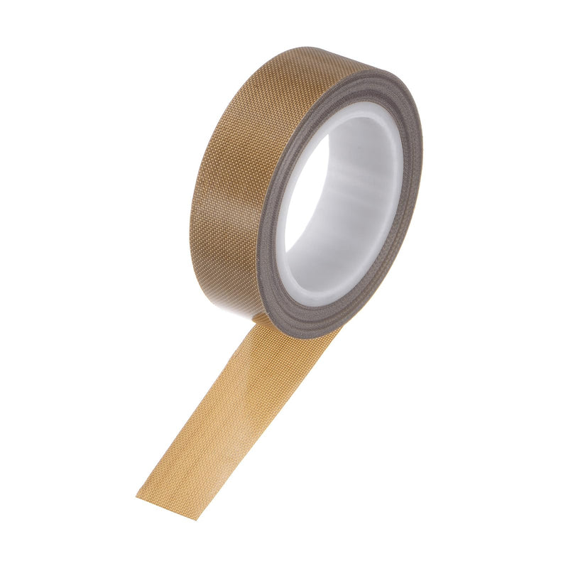 HARFINGTON Fabric PTFE Tape Roll, 0.6" x 16ft High Temperature PTFE Adhesive Tape 0.18mm Thickness for Vacuum Sealer Machine Hand Sealers, Brown