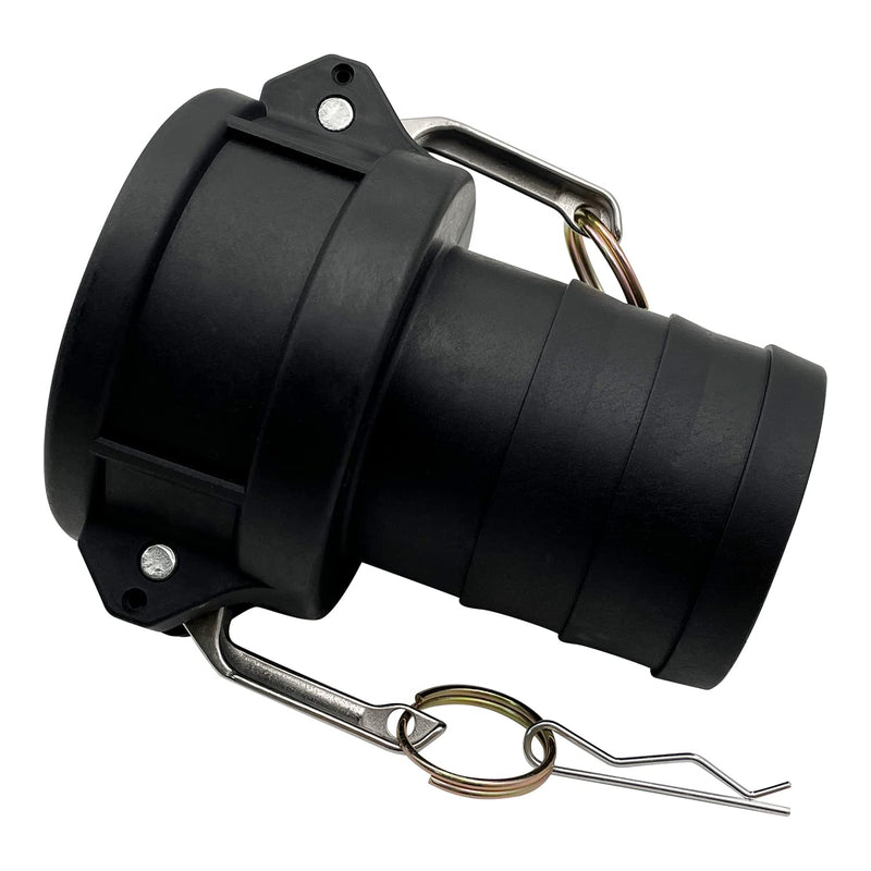 [Australia - AusPower] - 2PCS Camlock Fittings Poly C-100 1" Type C Standard Couplings Cam lock Fittings Polypropylene Cam Groove Fitting Female Camlock with a Hose Shank (1 inch, Type C) 1 Inch 