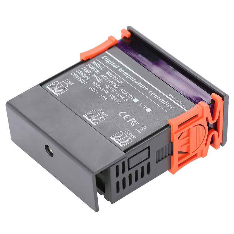 [Australia - AusPower] - MH1210F Digital Temperature Controller Thermostat -58 to 194℉ Fahrenheit Sensor AC110V, Supports Cooling and Heating Control 