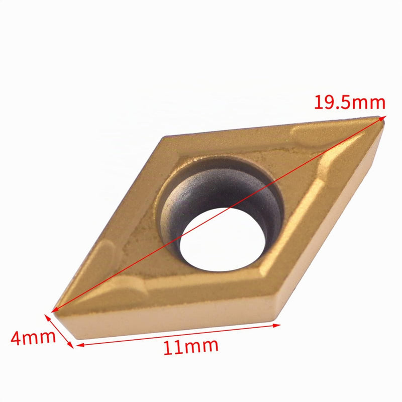 Indexable Inserts, Lathe Inserts, CNC Lathe Milling Inserts with Box DCMT11T304-HM YBC251 (Pack of 10)