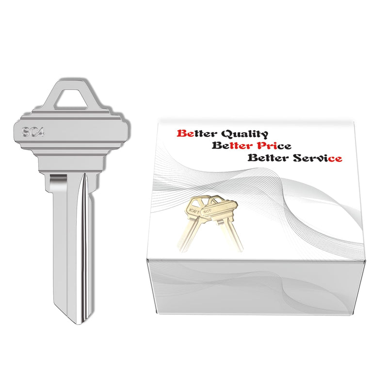 SC4 Key Blanks, Pack of 100 Uncut SC4 (6SH1) Blank Keys | For Home and Professional Use, Copper Structures Blank Keys Pack of 100 SC4 Blank Keys