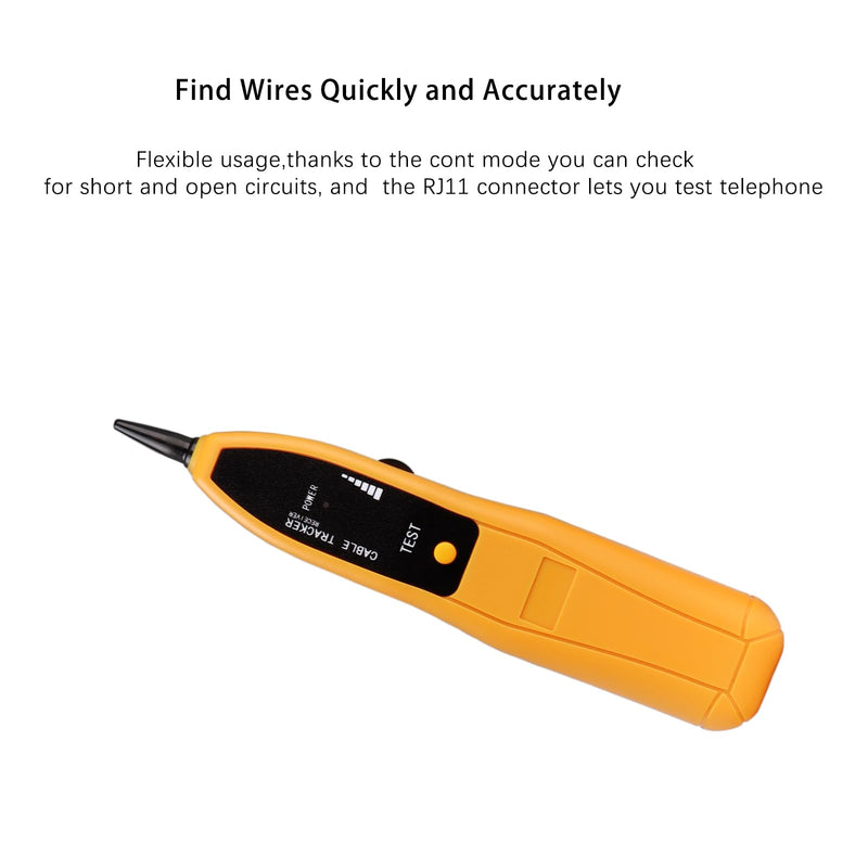 [Australia - AusPower] - Cable Tracker coaxial Wire Tracer Finder Tone Generator and Probe Tools Kit Continuity Tester Detector for Ethernet, Telephone, Speaker, Coax, Video, and Data Cables,RJ11,RJ12 