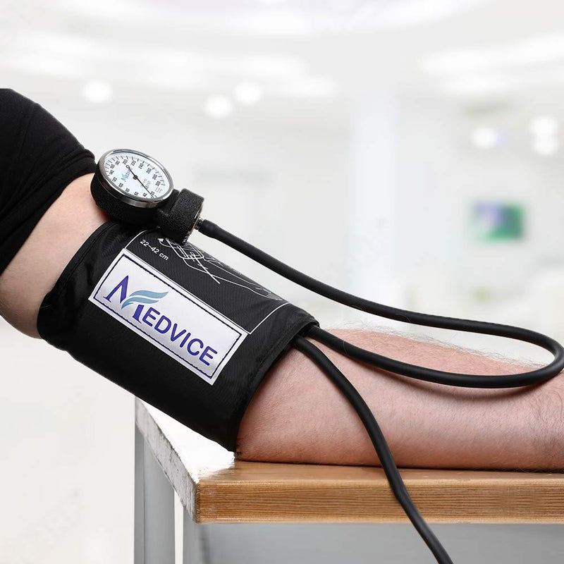 [Australia - AusPower] - MEDVICE Manual Blood Pressure Cuff - Universal Size Aneroid Sphygmomanometer - Nurses BP Monitor - Best Adult BP Machine 
