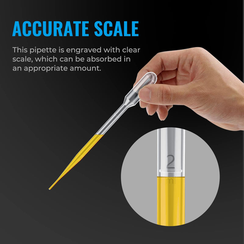 [Australia - AusPower] - 20Pcs 3mL Disposable Plastic Transfer Pipettes Calibrated Dropper for Science Experiment, Art, and DIY - Easy-to-Use and Safe 20pcs 3mL Pipettes Style 