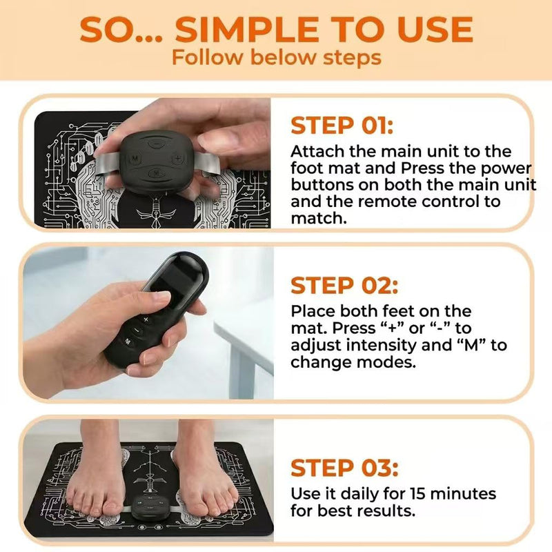 [Australia - AusPower] - Siseca TENS and EMS, TENS and Muscle Stimulator, Portable Massager for Foot/Body 