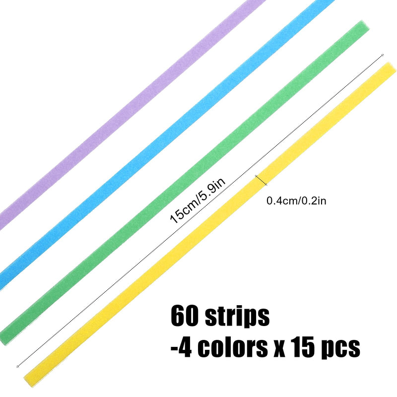 [Australia - AusPower] - 60 Pcs Dental Polishing Strips Teeth Sanding Grinding Tool Universal Dental Abrasive Strips Teeth Polishing Finishing 4mm x 150mm Finishing Tooth File for Oral Care Cleaning Gloss Contouring 60 