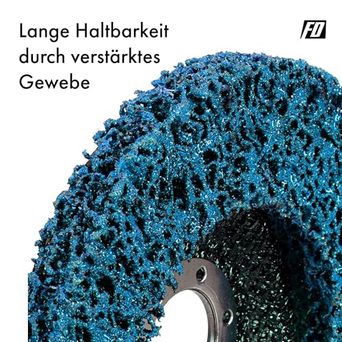Cleaning Disc, Pack of 5, Diameter 125 mm, CSD Disc, Blue, Coarse Cleaning Disc, for Angle Grinders