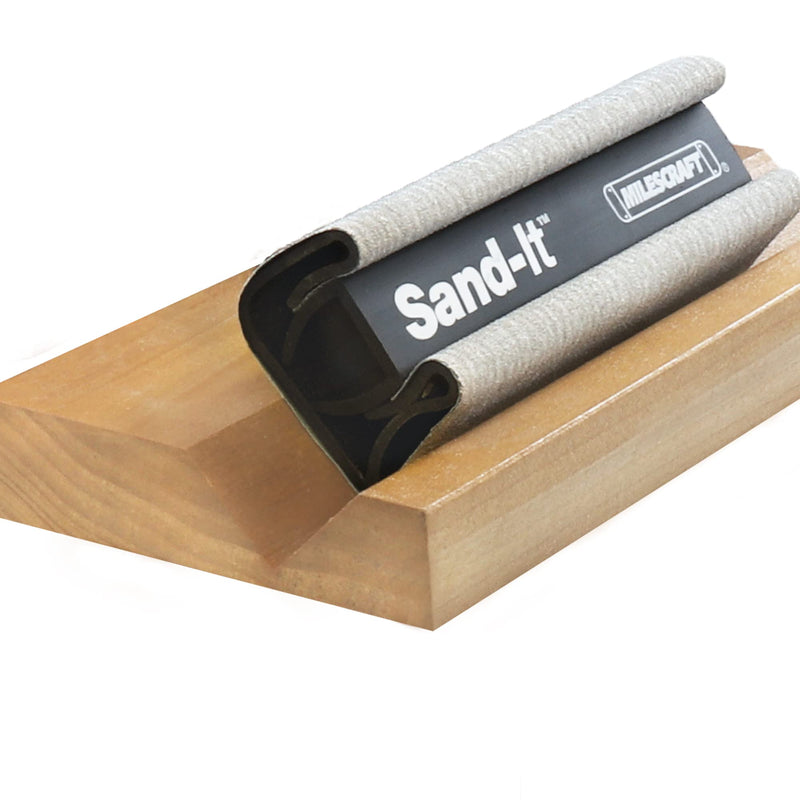 [Australia - AusPower] - Milescraft 1622 – Sand-It Multi-Surface Sanding Block. Sand Flat, Concave, Convex & Round Surfaces or Fit into Tight Spaces. Accepts any ¼ Sheet of Sand Paper. 150 Grit Sand Paper Included 