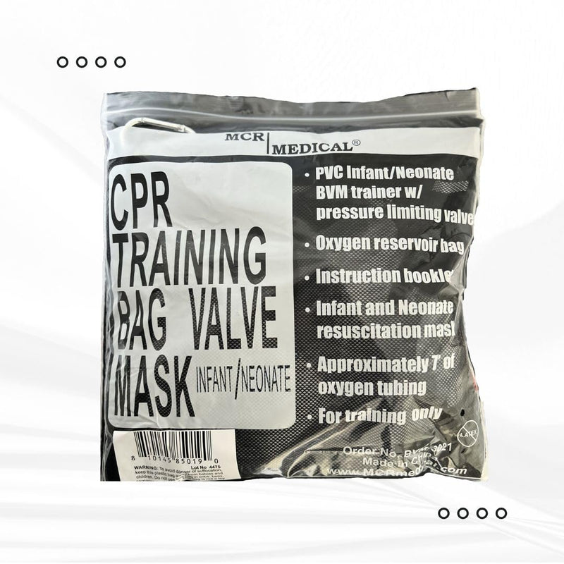 Training Bag Valve Mask (BVM) for CPR Training, Infant Size, Single, Mesh Bag, BVM-3021-001 (Pack of 2) Infant (Pack of 2)
