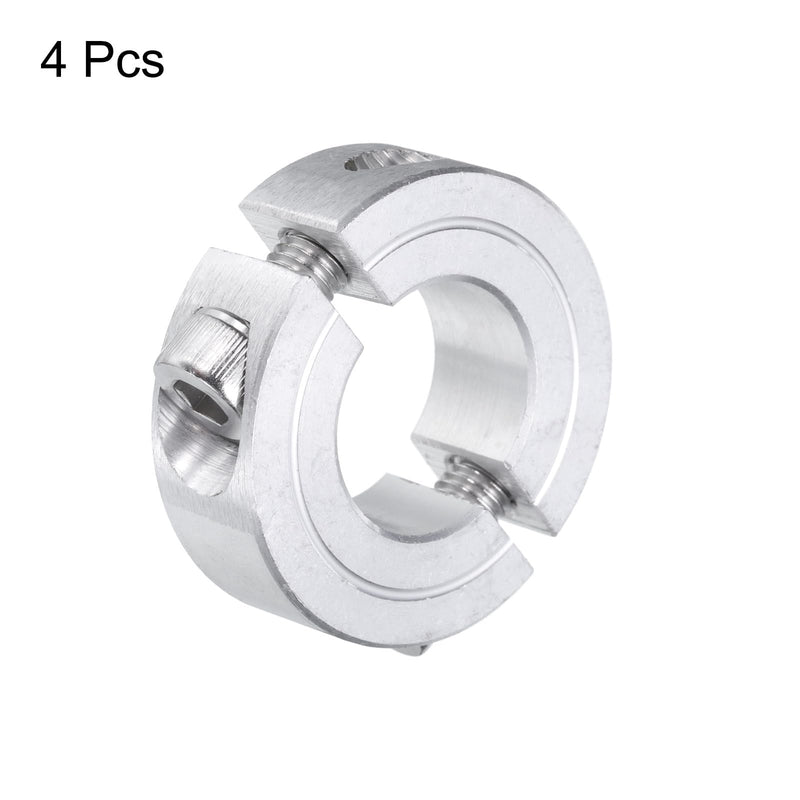 [Australia - AusPower] - uxcell 4pcs Double Split Clamp-On Shaft Collar for 3/4" Shaft, Two-Piece Clamping Collar, 1-1/2" OD, 1/2" Thickness, Aluminum Alloy Set Screw Split Collar Clamp 