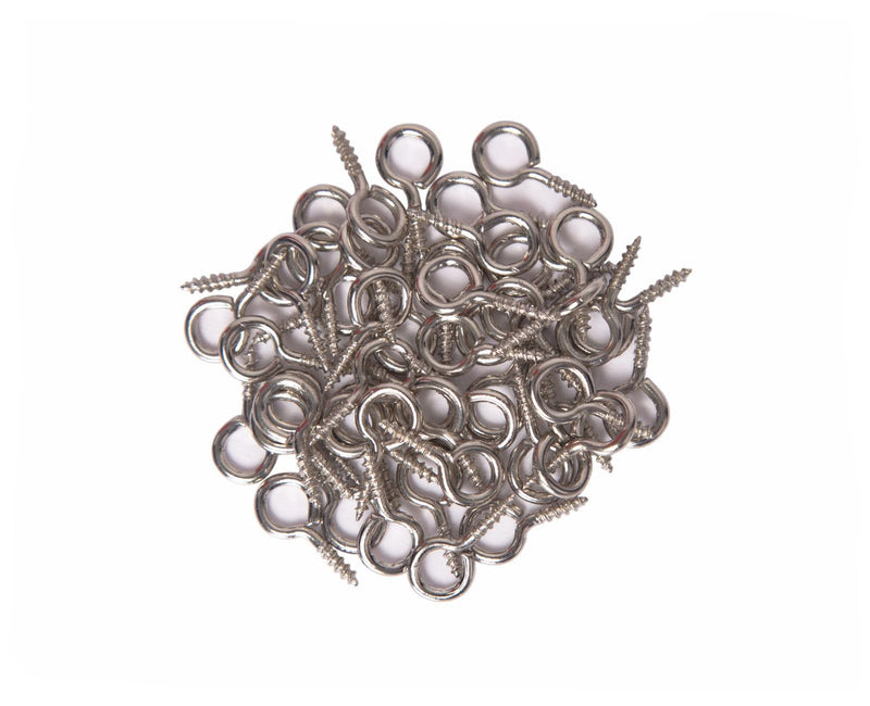 [Australia - AusPower] - 260PCS Silver Eye Hooks Screw Metal 0.67 inches-1.1 inches Hook and Eye Small Eyelet Screws(0#-5#,260PCS)+4pcs Drill Bit(1.0,1.5,2,2.5) 0#-5# 