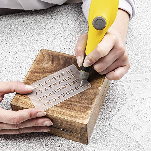 TROTEC PEGS 10-230V Engraving Machine for Metal, Ceramic, Glass, Jewelry, Wood or Leather with 4 Engraving Stencils