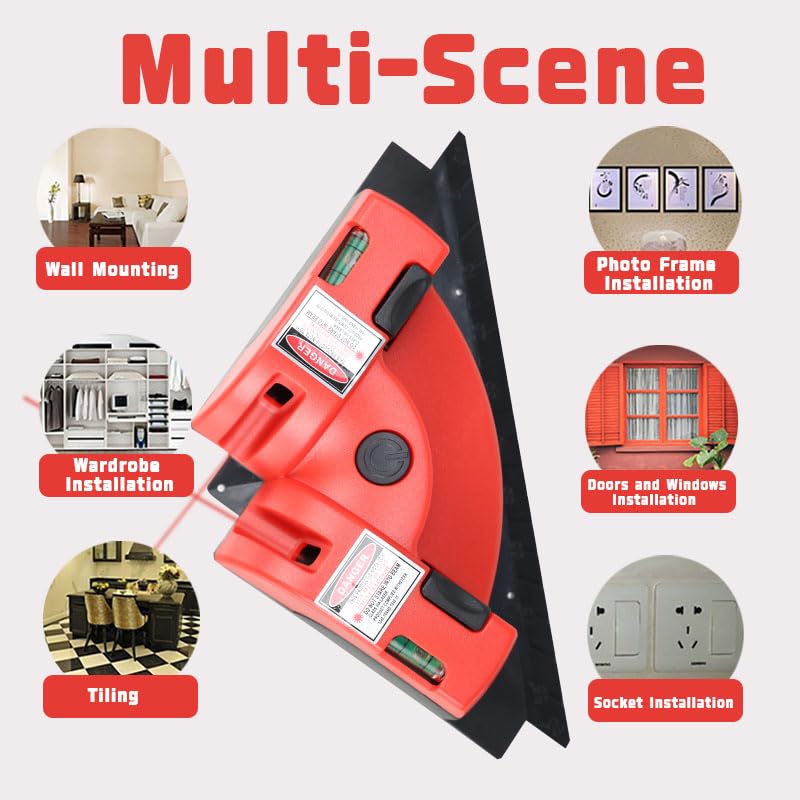 Square Laser Level Right Angle for Flooring & Tile Installation Red