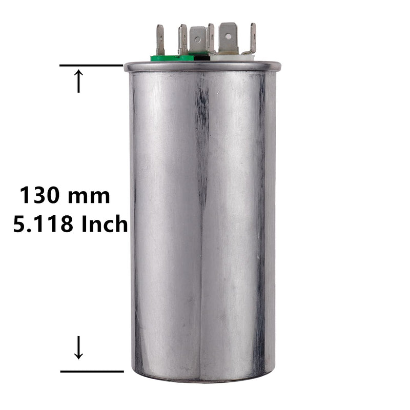 [Australia - AusPower] - BOJACK 80+10 uF 80/10 MFD ±6% 370V/440VAC CBB65B Dual Run Circular Start Capacitor for AC Motor Run or Fan Start or Condenser Straight 