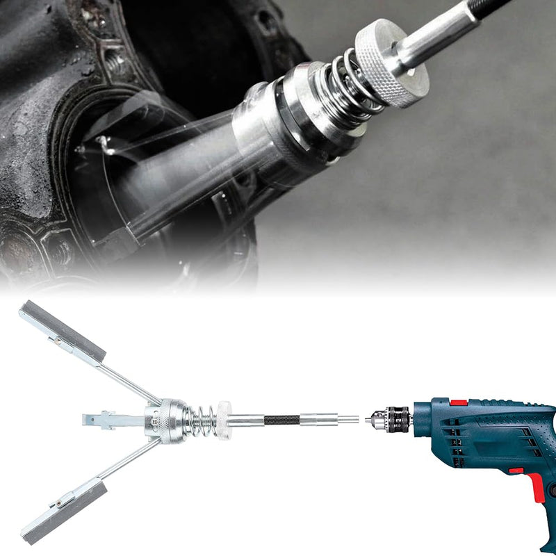 [Australia - AusPower] - Joyzan Engine Cylinder Hone, Honing Tool 3 Jaws Polishing Tool Cylinder Grinder Honing Device Engine Brake Cylinder Grinding Tool Set Cylinder Friction Device Adjustable Honing Brush 