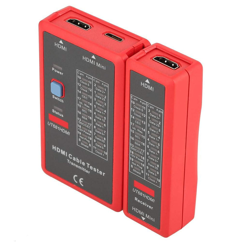 [Australia - AusPower] - Oumefar HDMI Mini-HDMI Battery Operated Data High Definition Cable Tester Continuity Checker 20 LED Light Status Indictor to Check Disorder Short Open and Cross Connection 